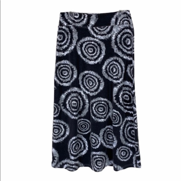 Jane Ashley Optic Print Maxi Skirt Gray Size M - Picture 3 of 5